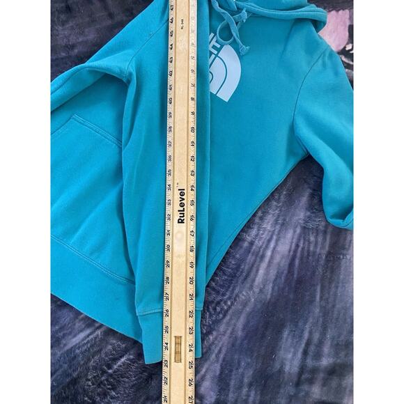 The North Face Sz M Teal LS Kangaroo Pocket Hoodie - Picture 10 of 10